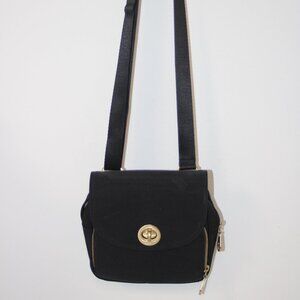 CUTE CUTE BAGGALLINI CROSSBODY BAG - BLACK WITH GOLD